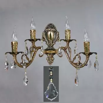 Светильник бра Ambiente 8888/2+2 PB Leaf crystal