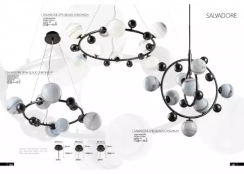 Светильник Crystal lux SALVADORE SP9H BLACK CHROMIUM