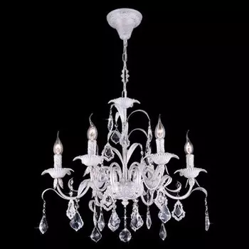 Светильник Eurosvet 10006/6 белый с золотом/прозрачный хрусталь Strotskis