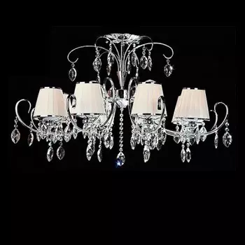 Светильник Евросвет 10021/8 хром/прозрачный хрусталь Strotskis