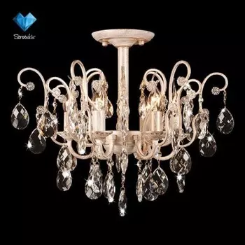 Светильник Eurosvet 10022/6 белый с золотом/ тонированный хрусталь Strotskis