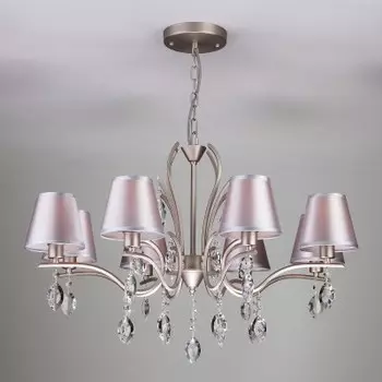 Светильник Eurosvet 10089/8 сатин-никель/прозрачный хрусталь Strotskis