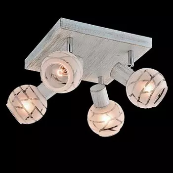 Светильник Евросвет 20036/4 белый с золотом/хром