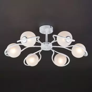 Светильник Евросвет 70089/6 белый с серебром