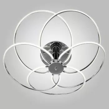 Люстра светодиодная с кольцами Евросвет 90039/5 хром