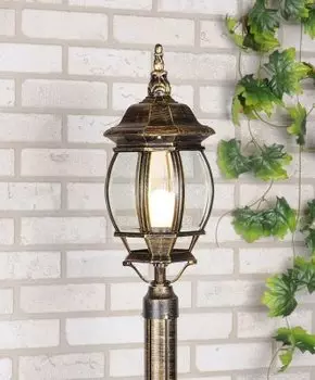 Светильник на столбе Elektrostandard 1043 черное золото