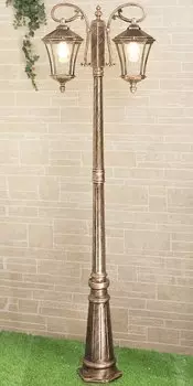 Светильник на столбе Elektrostandard Virgo F/2 черное золото (арт. GLXT-1450F/2)