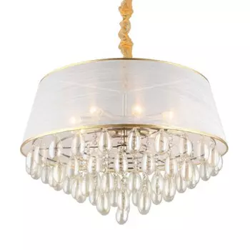 Люстра подвесная хрустальная с абажуром Omnilux OML-71803-08 Pineto