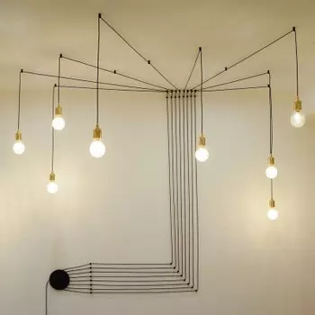 Светильник паук с проводами на стене Lussole Loft LSP-9554