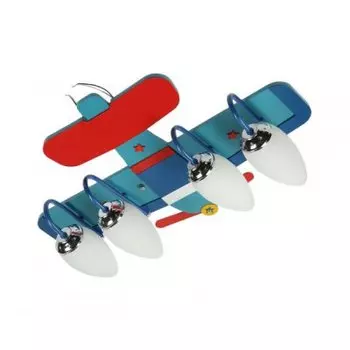 Светильник потолочный ПЛАНЕР голубой w60*43 h16 E27 4*40w Kink light 74500