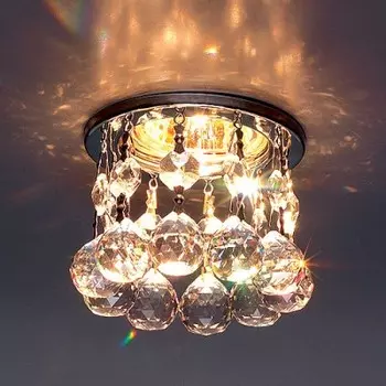 Светильник точечный с хрусталем Электростандарт 2051-C CH/Clear (хром / прозр. хрусталь)