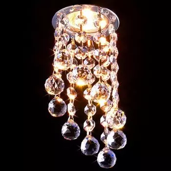 Светильник точечный с хрусталем Elektrostandard 205C C CH/WH (хром/прозрачный)