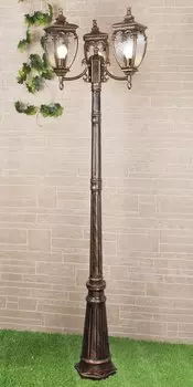 Светильник трехрожковый на столбе Elektrostandard Andromeda F/3 (GLYF-8024F/3) черное золото