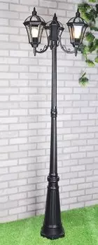 Светильник трехрожковый на столбе Elektrostandard Capella F/3 черный