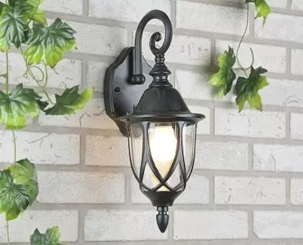 Уличный настенный светильник Orion черный Elektrostandard