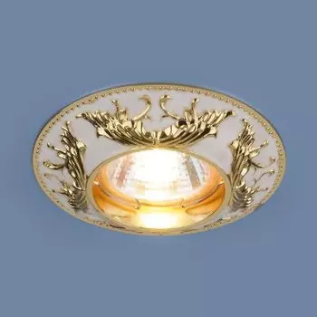 Светильник встраиваемый old белый/золото Электростандарт 7217 MR16 WHG