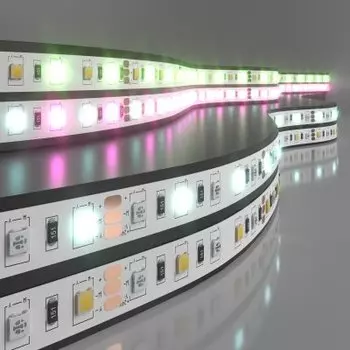Светодиодная лента Лента светодиодная 24V 14,4W 60Led 5050+5050 IP20 MIX RGB/холодный белый, 5м Электростандарт