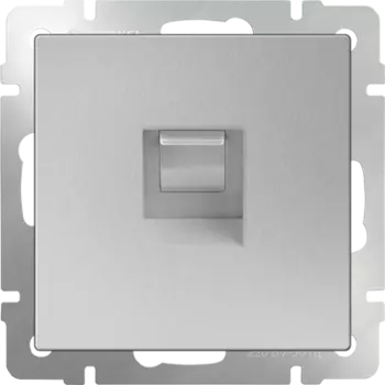 Телефонная розетка RJ-11 (серебряный) WL06-RJ-11 Werkel