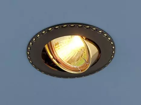 Точечный светильник для натяжных и подвесных потолков Elektrostandard 635 GMG (черный/золото)