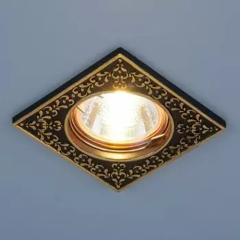 Точечный светильник Электростандарт 120071 MR16 BK/GD черный/золото