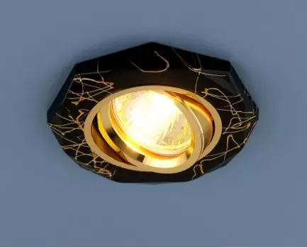 Точечный светильник Электростандарт 2040 BK/GD (черный/золото)