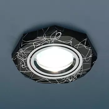 Точечный светильник Elektrostandard 2040 BK/SL (черный/серебро)