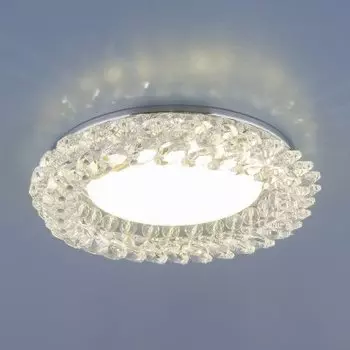 Точечный светильник с хрусталем Elektrostandard 1063 GX53 CH / CL хром / прозрачный