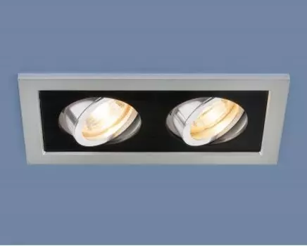 Точечный светильник с поворотным механизмом Электростандарт 1031/2 MR16 SL/BK серебро/черный