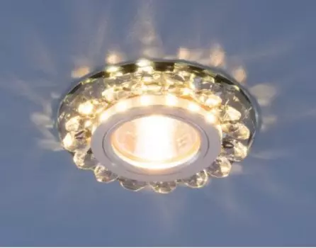 Точечный светодиодный светильник с хрусталем Электростандарт 6036 MR16 Gr дымчатый