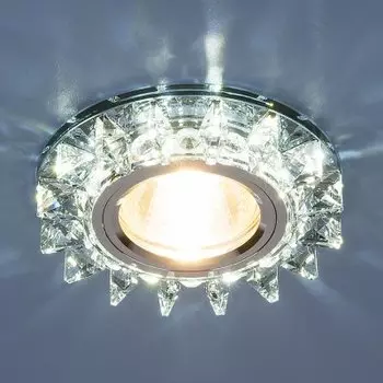 Точечный светодиодный светильник с хрусталем Электростандарт 6037 MR16 BL сапфир/хром