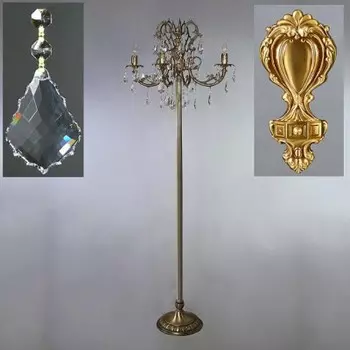 Торшер Ambiente 8888F/4 PB Honey Leaf