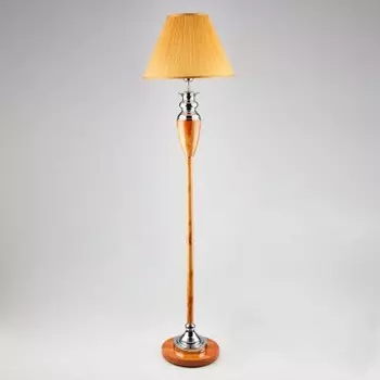 Торшер с абажуром Eurosvet 009/1T янтарь/серебро