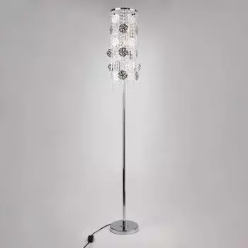 Торшер Евросвет 01070/3 хром/прозрачный хрусталь Strotskis