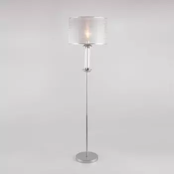 Торшер с абажуром Eurosvet 01074/1 Licata серебро