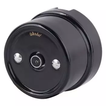 ТВ розетка (черный) Ретро WL18-02-05 Werkel