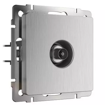 ТВ-розетка оконечная (cеребряный рифленый) W1183009 Werkel