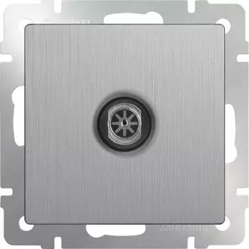 ТВ-розетка оконечная (cеребряный рифленый) Werkel WL09-TV