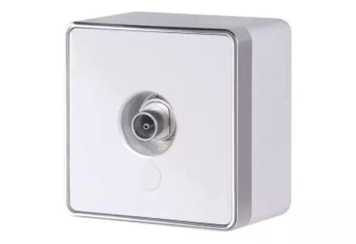 ТВ-розетка оконечная Gallant (белая) WL15-21-01 Werkel