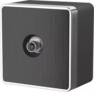 ТВ-розетка оконечная Gallant (графит рифленый) Werkel WL15-21-01