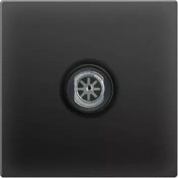 ТВ-розетка проходная (черный матовый) WL08-TV-2W Werkel