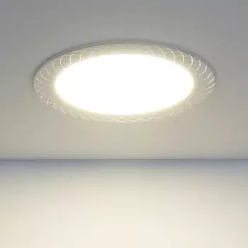 Встраиваемый потолочный светодиодный светильник Электростандарт DLR005 12W 4200K WH белый