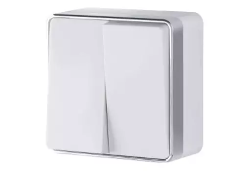 Выключатель двухклавишный Gallant (белый) WL15-03-01 Werkel