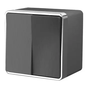 Выключатель двухклавишный влагозащищенный Gallant (графит рифленый) Werkel W5020204