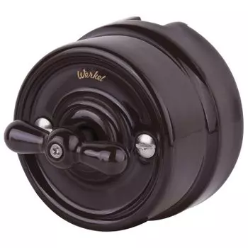 Выключатель на 4 положения двухклавишный (коричневый) Ретро WL18-01-05 Werkel