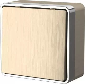 Выключатель одноклавишный проходной Gallant (шампань рифленый) WL15-01-03 Werkel