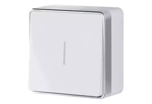 Выключатель одноклавишный с подсветкой Gallant (белый) WL15-01-04 Werkel