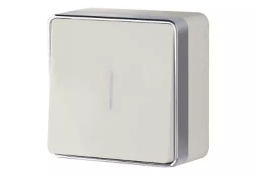 Выключатель одноклавишный с подсветкой Gallant (слоновая кость) WL15-01-04 Werkel