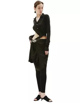 Асимметричное платье с ремнем