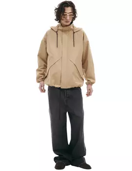 Beige Hooded Jacket
