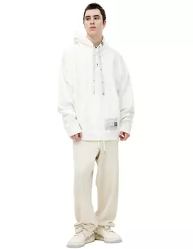 White logo hoodie